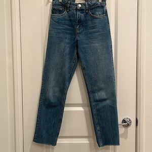 TOPSHOP Boston Step Hem Straight Leg Jeans